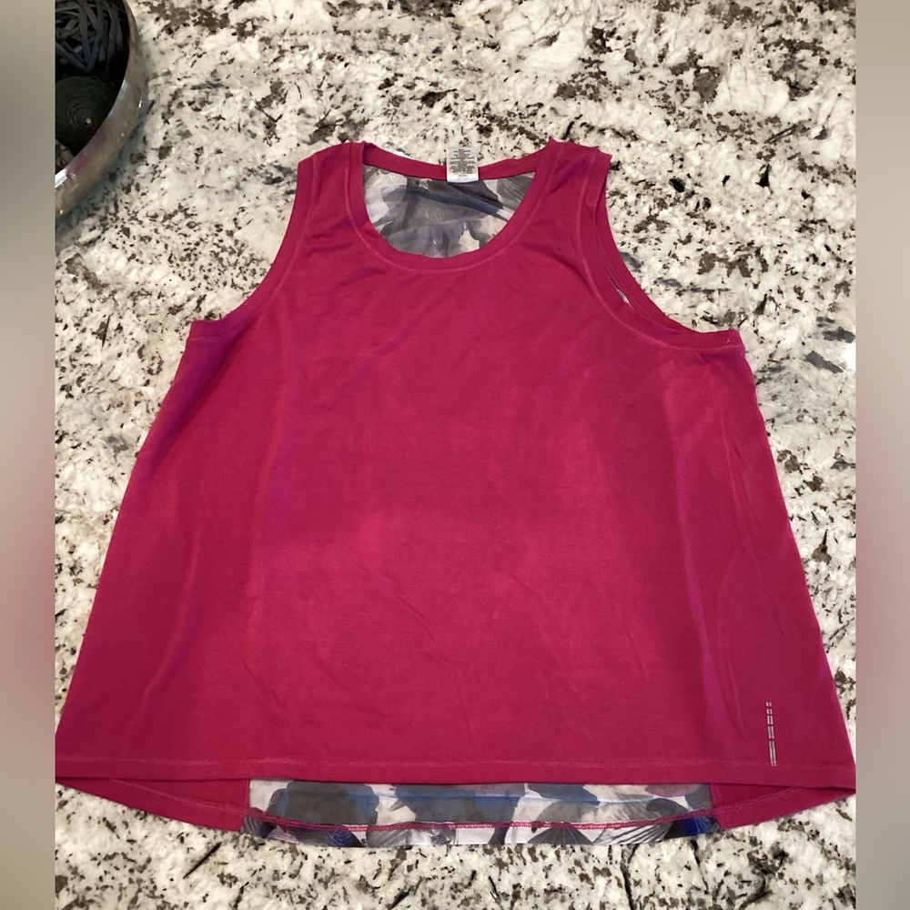 Pbx Pro, XL, Pink & Floral Tank Top
